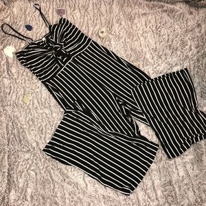 Stripped Pants Romper
